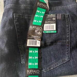 Buffalo David Bitton Men's Deep Indigo Relaxed Jeans. 38 x 34